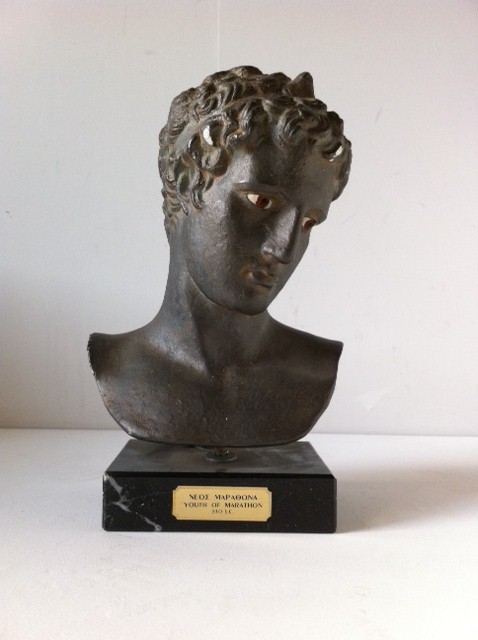 BUST, Pewter Ceramic - Greek (15 x 24cmH)